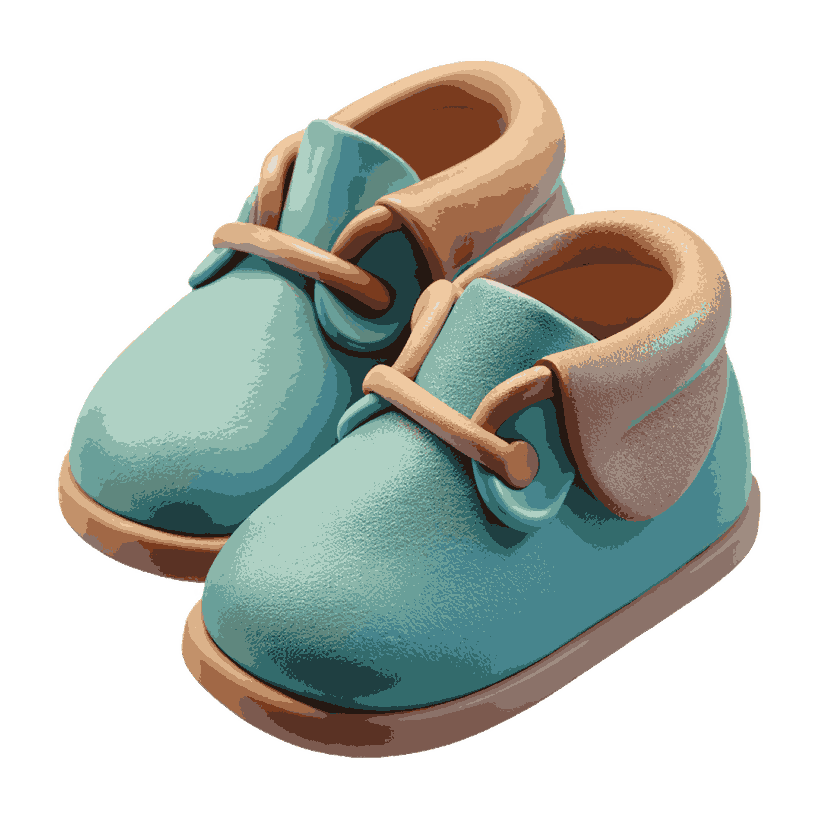 Kids teal baby shoes